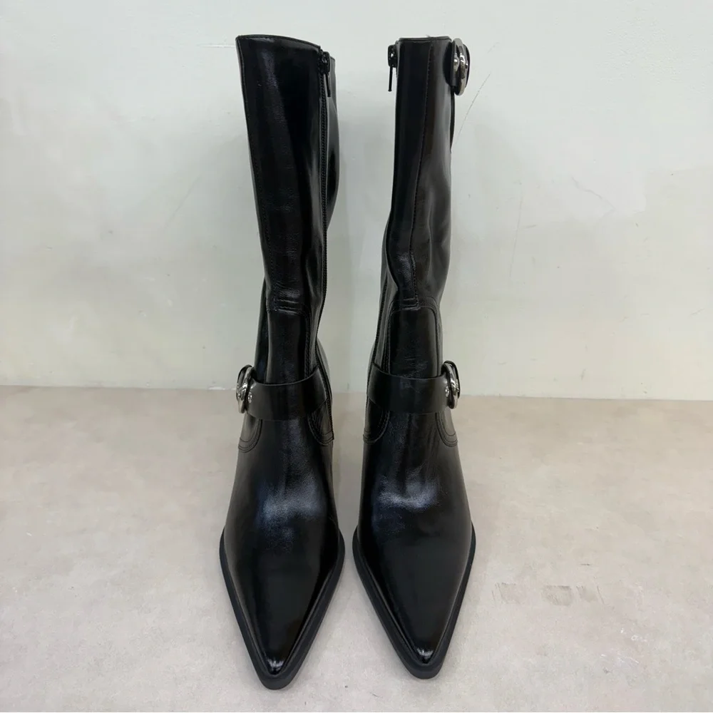 Jeffery Campbell Ride Along Black Women's Boots size 6.5 - Picture 3 of 7